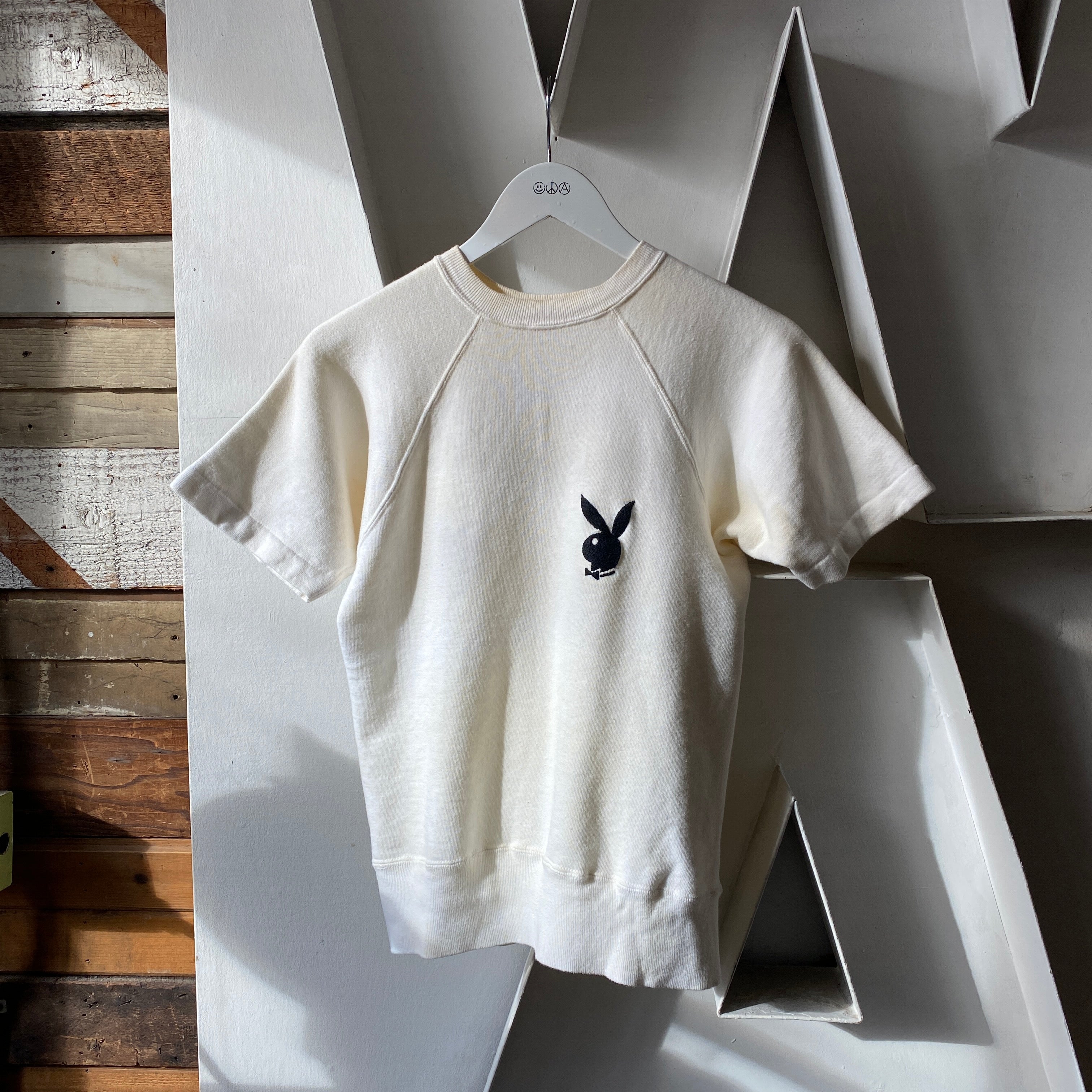 60s ビンテージPLAYBOY✖️Jockey 半袖スウェット フェードスミ黒 60's Playboy x Jockey Sweatshirt - Medium – Kissing Booth