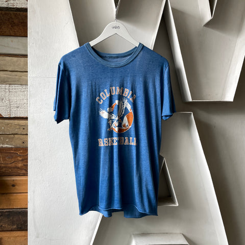 80’s Paper Thin Columbia Basketball Tee - Medium