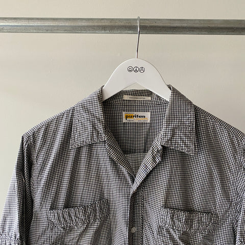 60's Puritan Gingham Button up - Medium