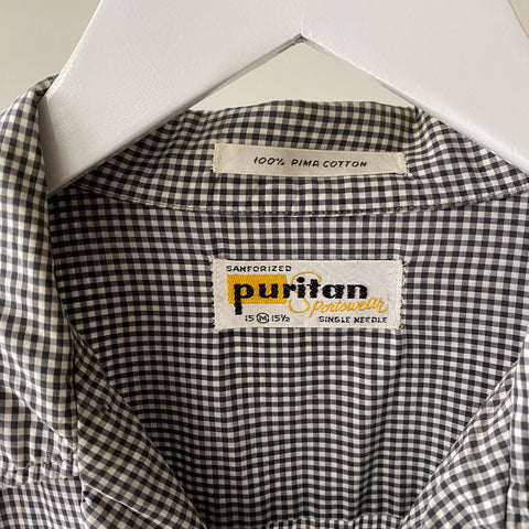 60's Puritan Gingham Button up - Medium