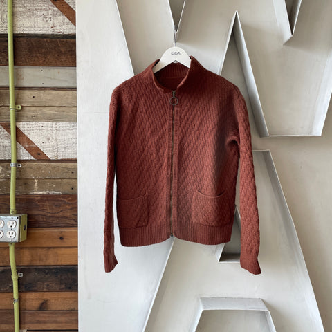 60’s Wool Zip Sweater - Small