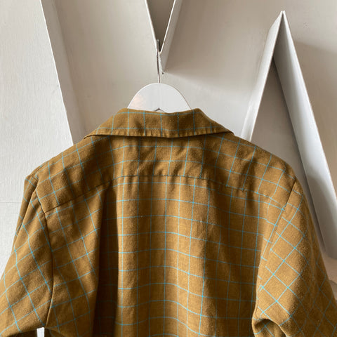 60's Wool Loop Collar Shirt - Medium