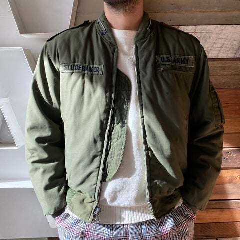 60's Custom Military Bomber Jacket - Large