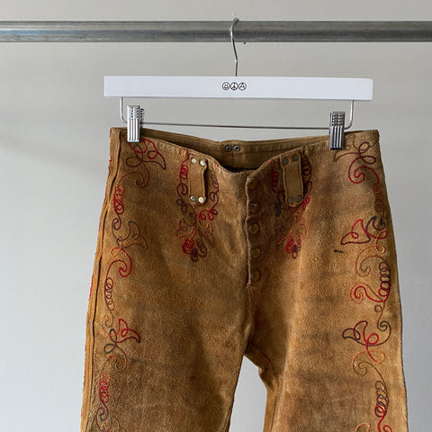 60's Leather Pants - 30” x 33”