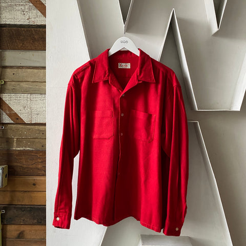 60's Wool Blend Button Up - XL
