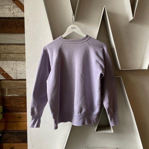 60's Lavender Raglan Sweatshirt - Large