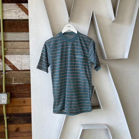 70’s Striped Pocket Tee - Small