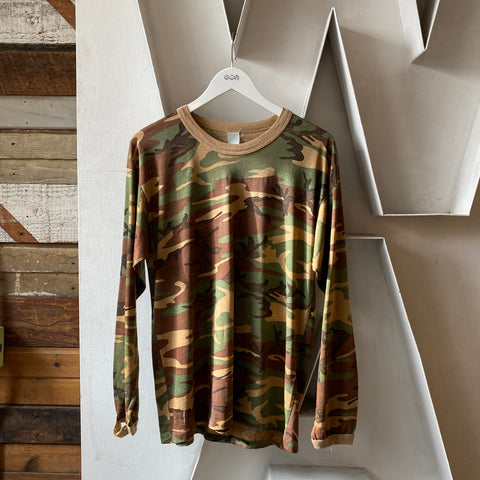 80’s Camo Long Sleeve Tee - XL