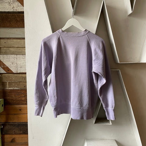 60's Lavender Raglan Sweatshirt - Large