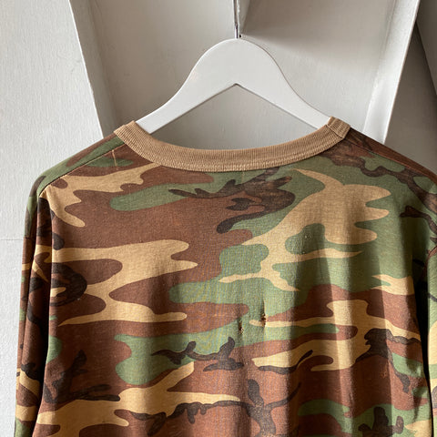 80’s Camo Long Sleeve Tee - XL