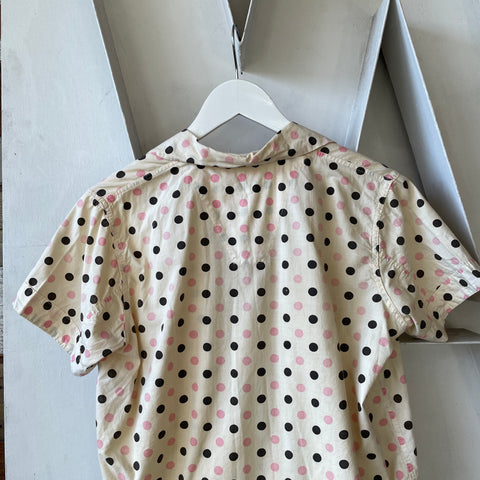50’s Polka Dot Pajama Shirt - Small