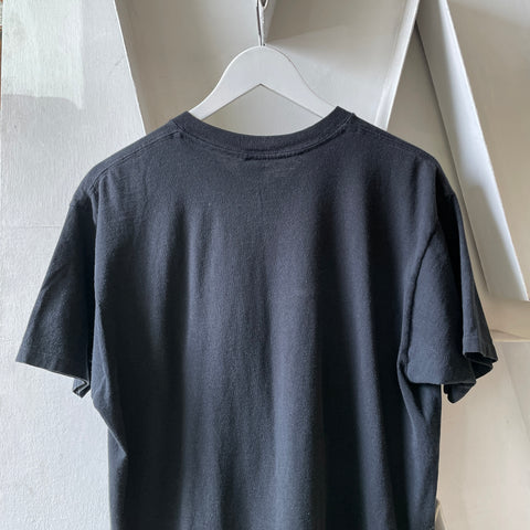 80’s Black Blank Pocket Tee - Large