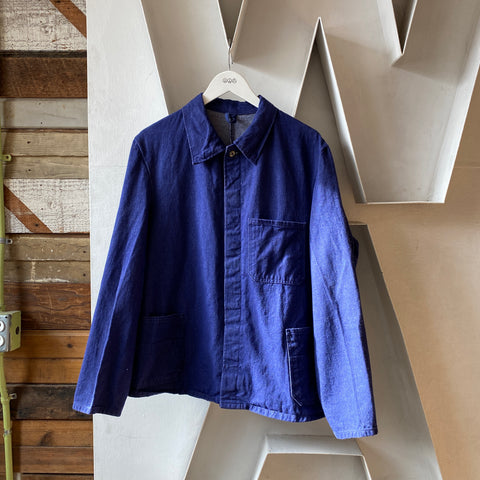 80's Indigo French Work Jacket - XL
