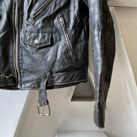 70’s Leather Biker Jacket - Medium