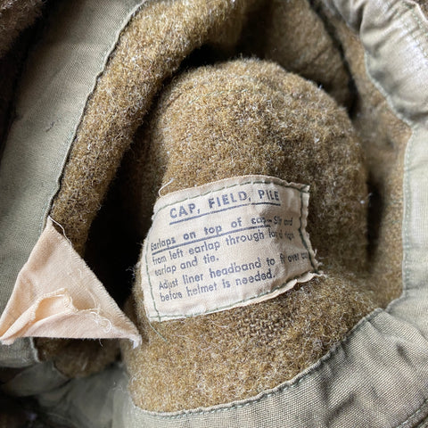 60's Blue Knit Beanie - Large