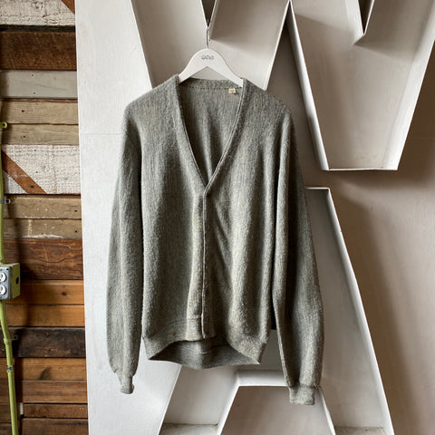 70's Grey Cardigan - XL