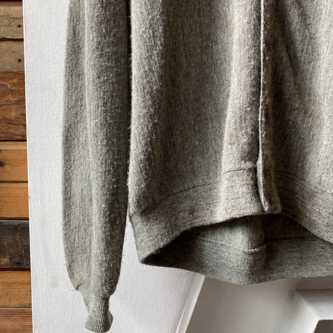 70's Grey Cardigan - XL