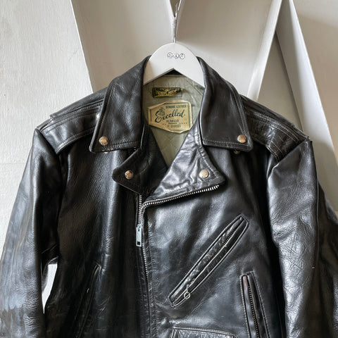 60’s Excelled Horse Hide Biker Jacket - Medium