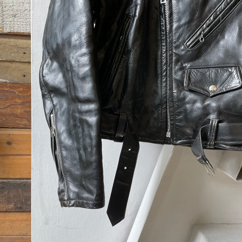 60’s Excelled Horse Hide Biker Jacket - Medium