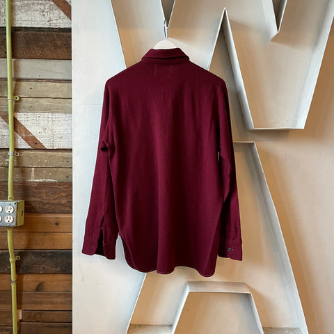 40’s Wool Quarter Zip Shirt - Large