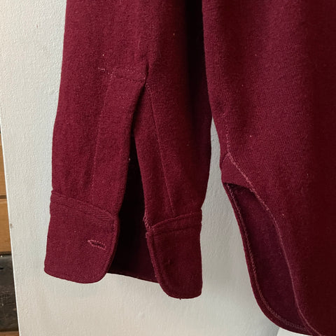 40’s Wool Quarter Zip Shirt - Large