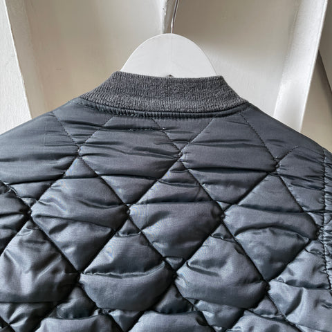 60’s Black Quilted Liner Jacket - Medium