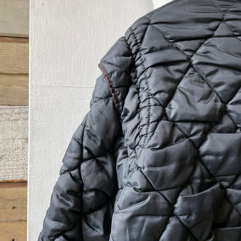 60’s Black Quilted Liner Jacket - Medium