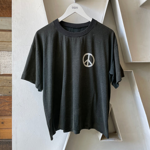 80’s Cropped Peace Tee - Large