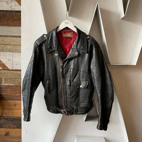 60's Horse Hide Moto Jacket - Medium