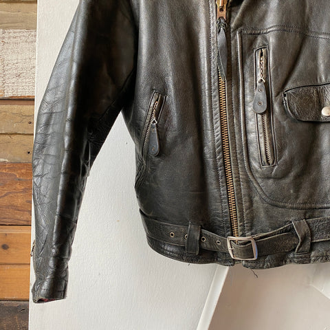 60's Horse Hide Moto Jacket - Medium