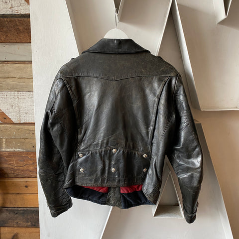 60's Horse Hide Moto Jacket - Medium
