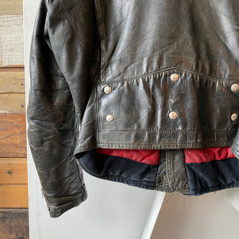 60's Horse Hide Moto Jacket - Medium