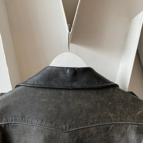 60's Horse Hide Moto Jacket - Medium