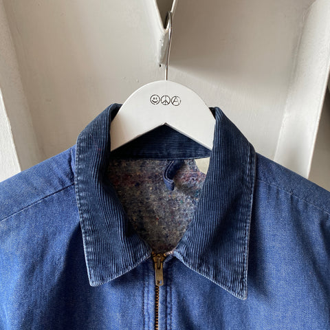 70's Blanket Lined Denim Jacket - XL