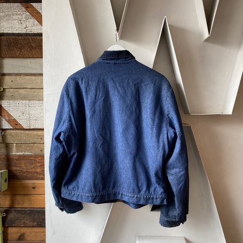 70's Blanket Lined Denim Jacket - XL