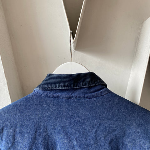 70's Blanket Lined Denim Jacket - XL