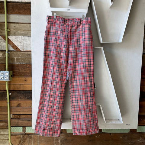 70’s Plaid Trousers - 32" x 33"