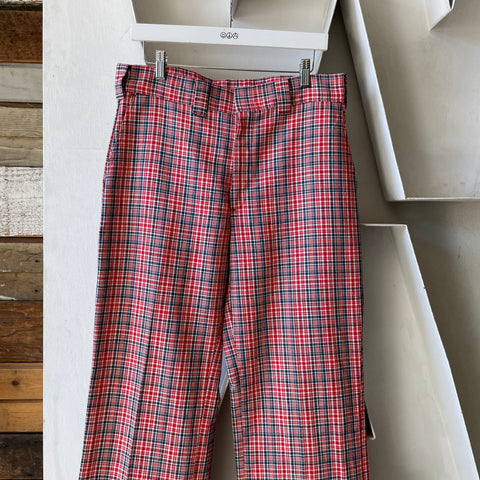 70’s Plaid Trousers - 32" x 33"