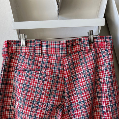 70’s Plaid Trousers - 32" x 33"