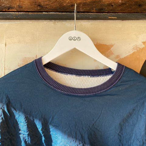 70's Blue Thermal Crewneck - XL