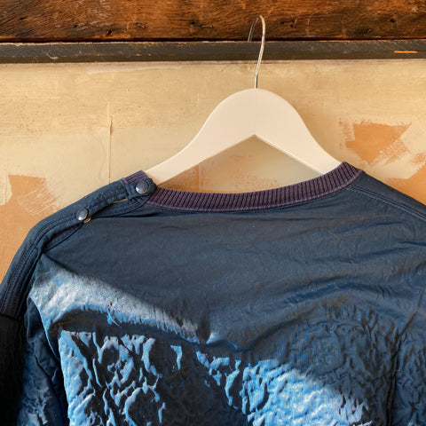 70's Blue Thermal Crewneck - XL