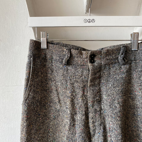 70's Tweed Flare Trousers - 30” x 29”