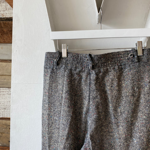 70's Tweed Flare Trousers - 30” x 29”
