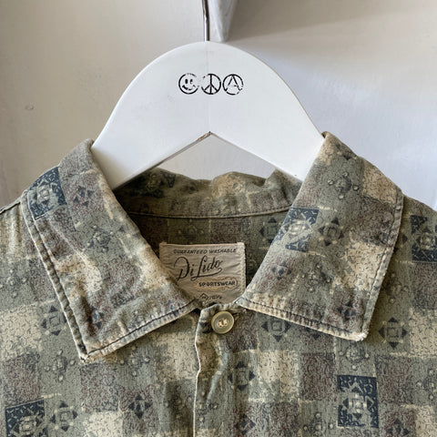 70’s Patterned Button-Up - Medium