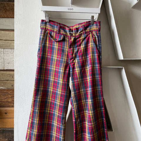 70’s Plaid Flares - 29” x 33”