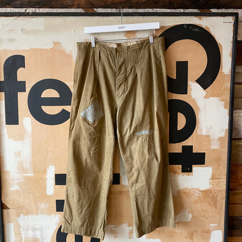30's Repaired Japanese Trousers - 35” x 25”