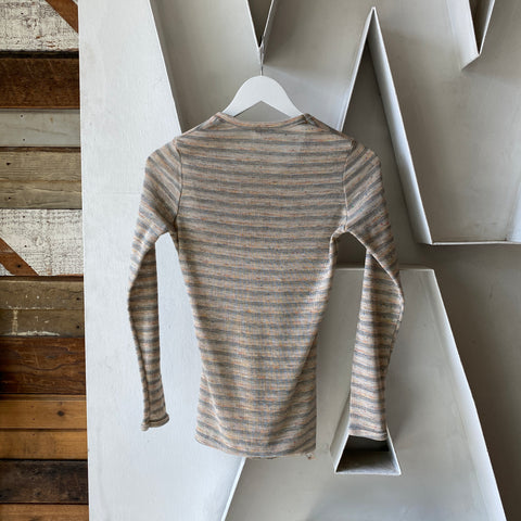 70's Sheer Striped Thermal - W's Medium