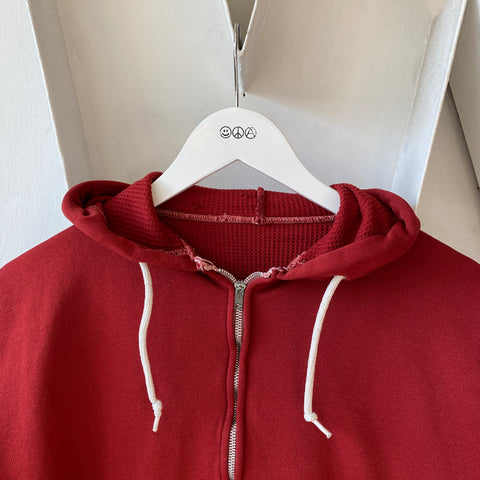 60's Thermal Poly Hoodie - Large