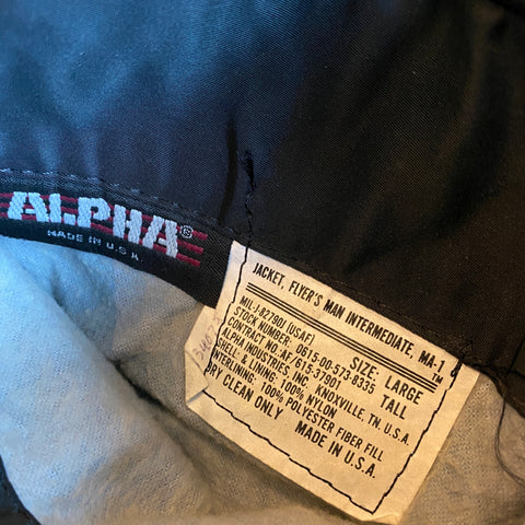 80's Alpha Industries Bomber - XL