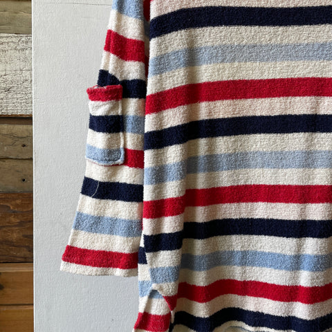 60’s Campus Terrycloth Boatneck Sweater - Medium